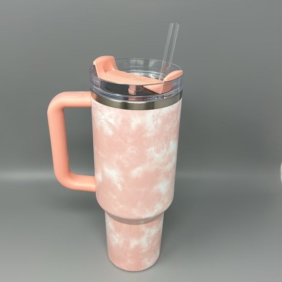 Stanley Flowstate Quencher 40oz Peach Tie Dye NEW - Picture 3 of 4